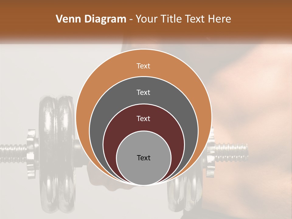 A Man Holding A Dumbbell In His Right Hand PowerPoint Template