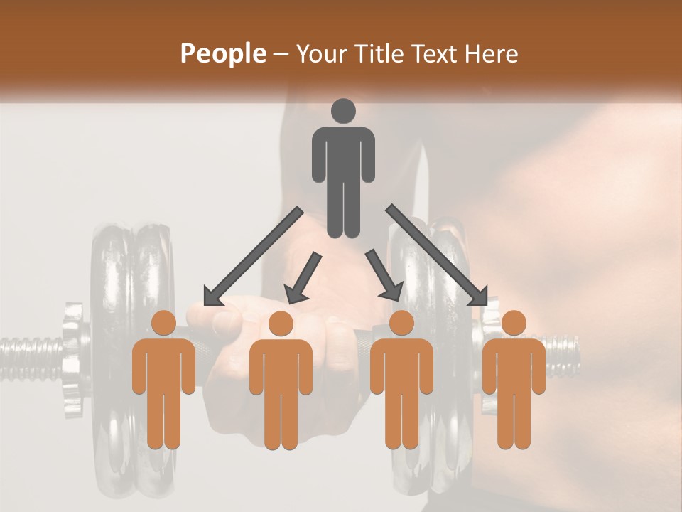 A Man Holding A Dumbbell In His Right Hand PowerPoint Template