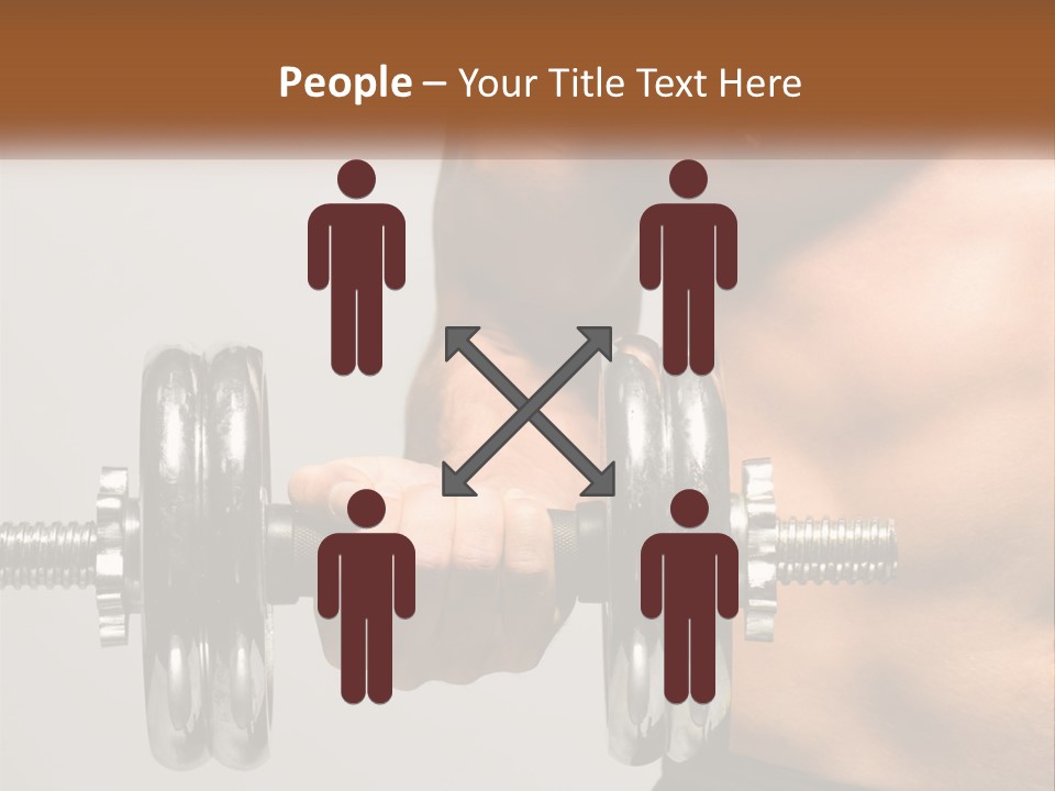 A Man Holding A Dumbbell In His Right Hand PowerPoint Template