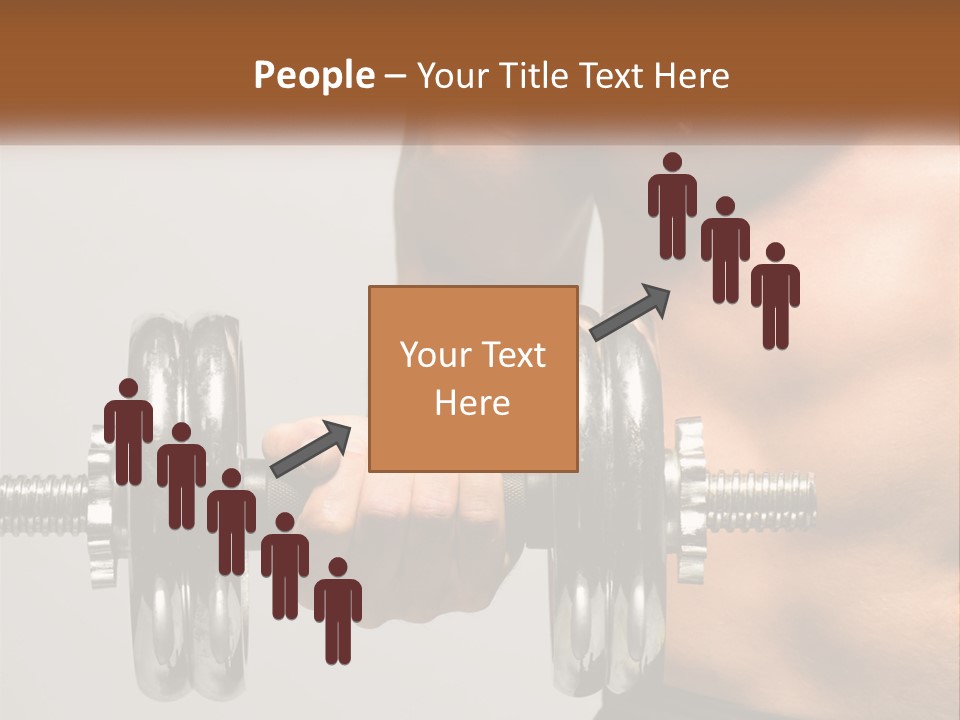 A Man Holding A Dumbbell In His Right Hand PowerPoint Template