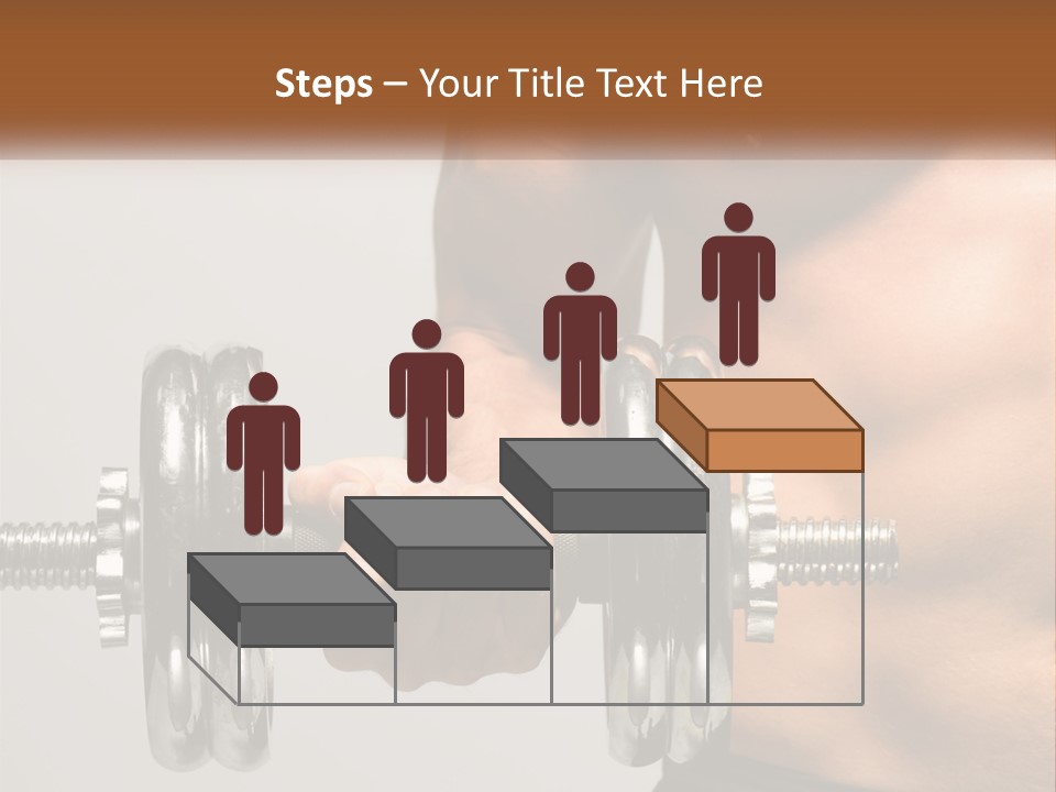 A Man Holding A Dumbbell In His Right Hand PowerPoint Template