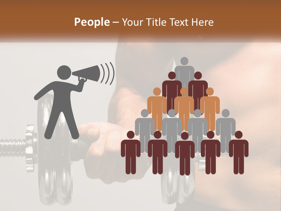 A Man Holding A Dumbbell In His Right Hand PowerPoint Template