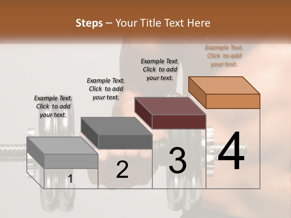 A Man Holding A Dumbbell In His Right Hand PowerPoint Template