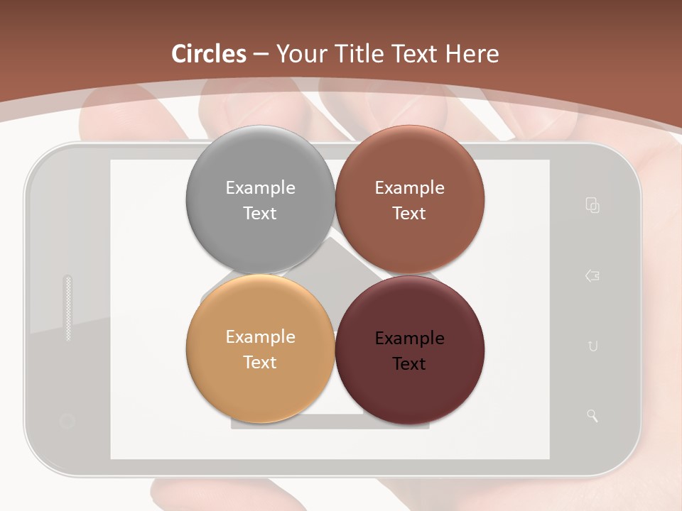 A Person Holding A Cell Phone With A House On It PowerPoint Template