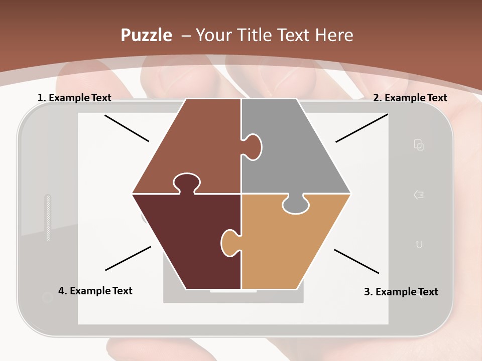 A Person Holding A Cell Phone With A House On It PowerPoint Template