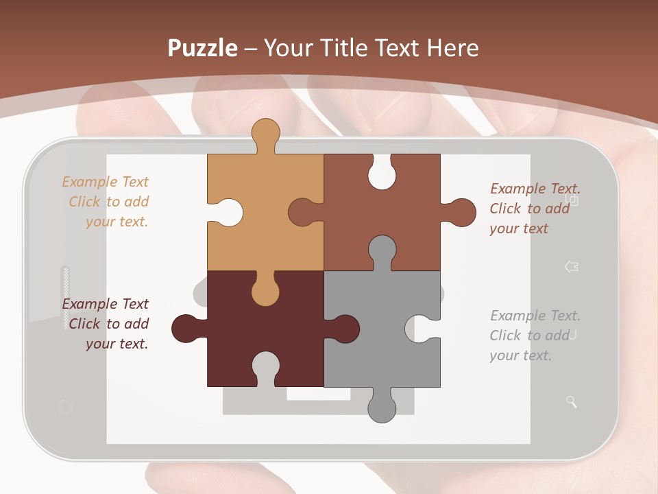 A Person Holding A Cell Phone With A House On It PowerPoint Template