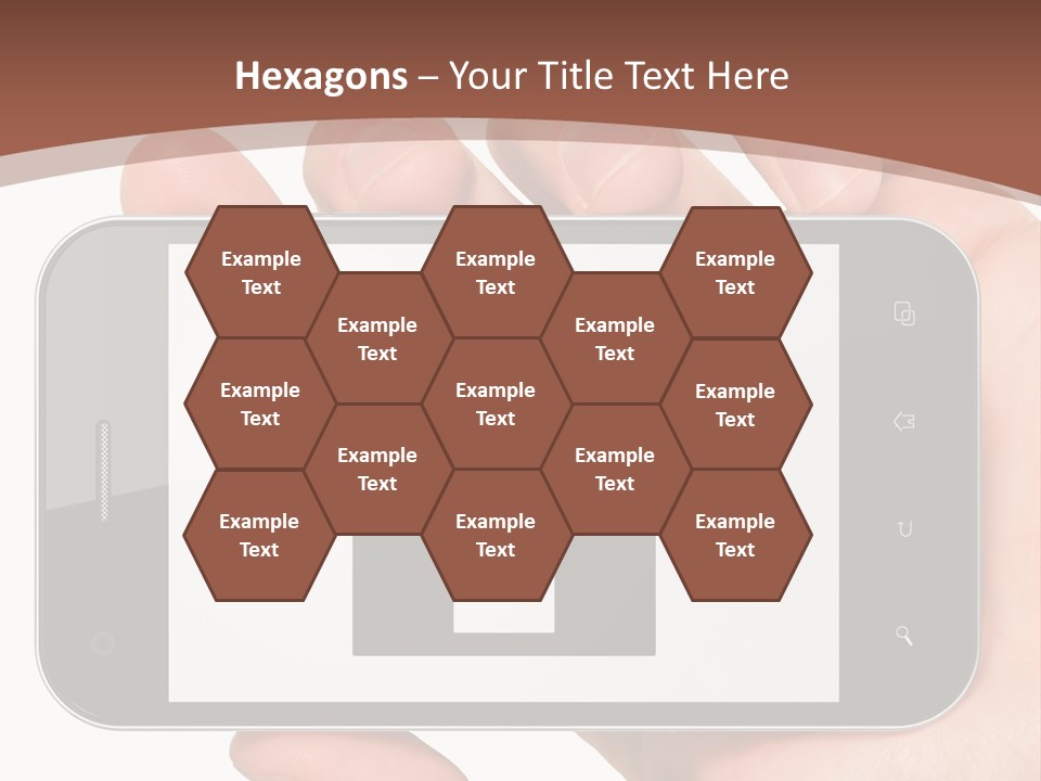 A Person Holding A Cell Phone With A House On It PowerPoint Template