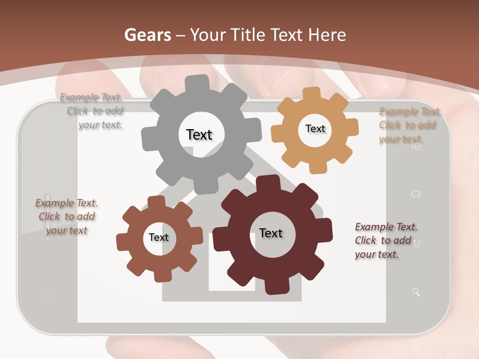 A Person Holding A Cell Phone With A House On It PowerPoint Template