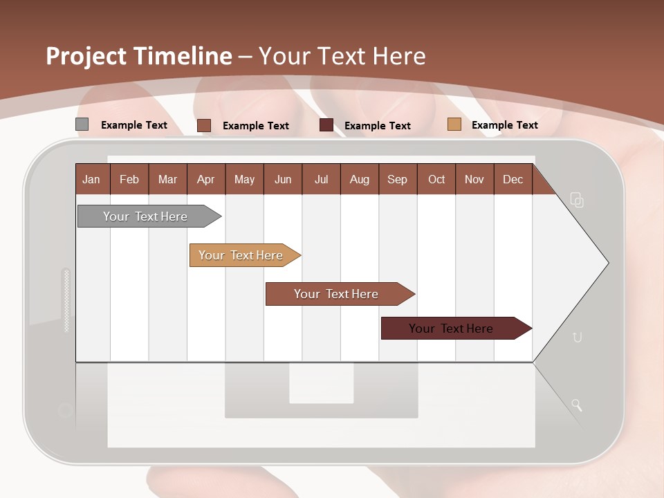 A Person Holding A Cell Phone With A House On It PowerPoint Template