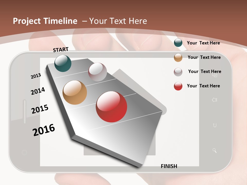 A Person Holding A Cell Phone With A House On It PowerPoint Template