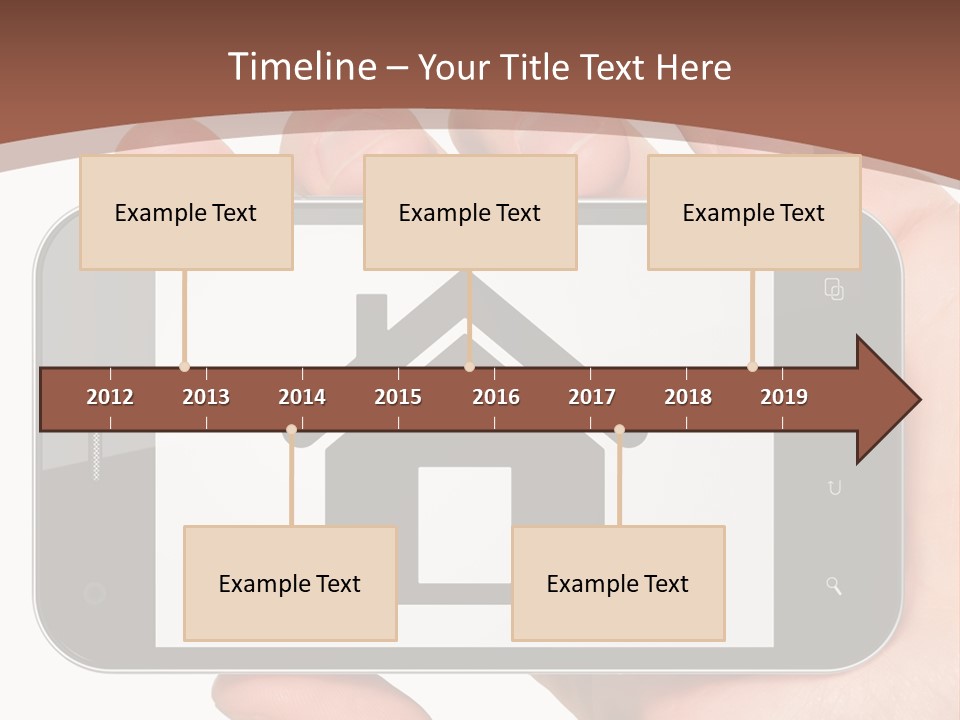 A Person Holding A Cell Phone With A House On It PowerPoint Template