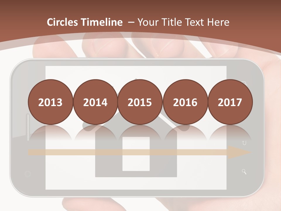 A Person Holding A Cell Phone With A House On It PowerPoint Template