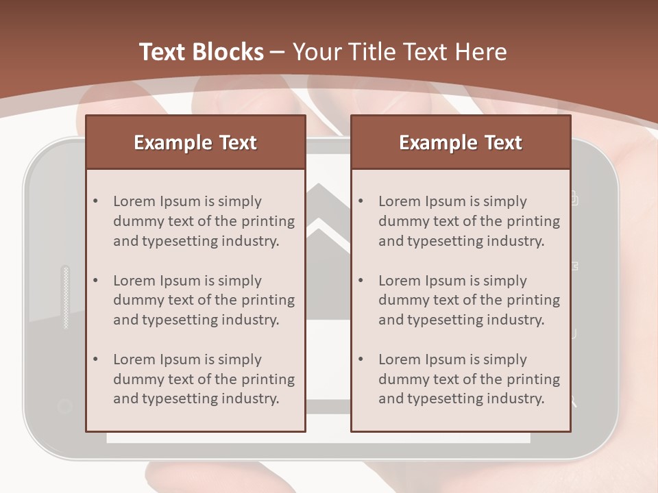 A Person Holding A Cell Phone With A House On It PowerPoint Template