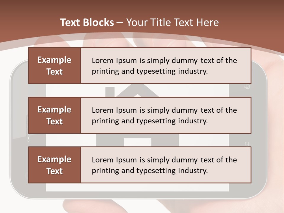 A Person Holding A Cell Phone With A House On It PowerPoint Template