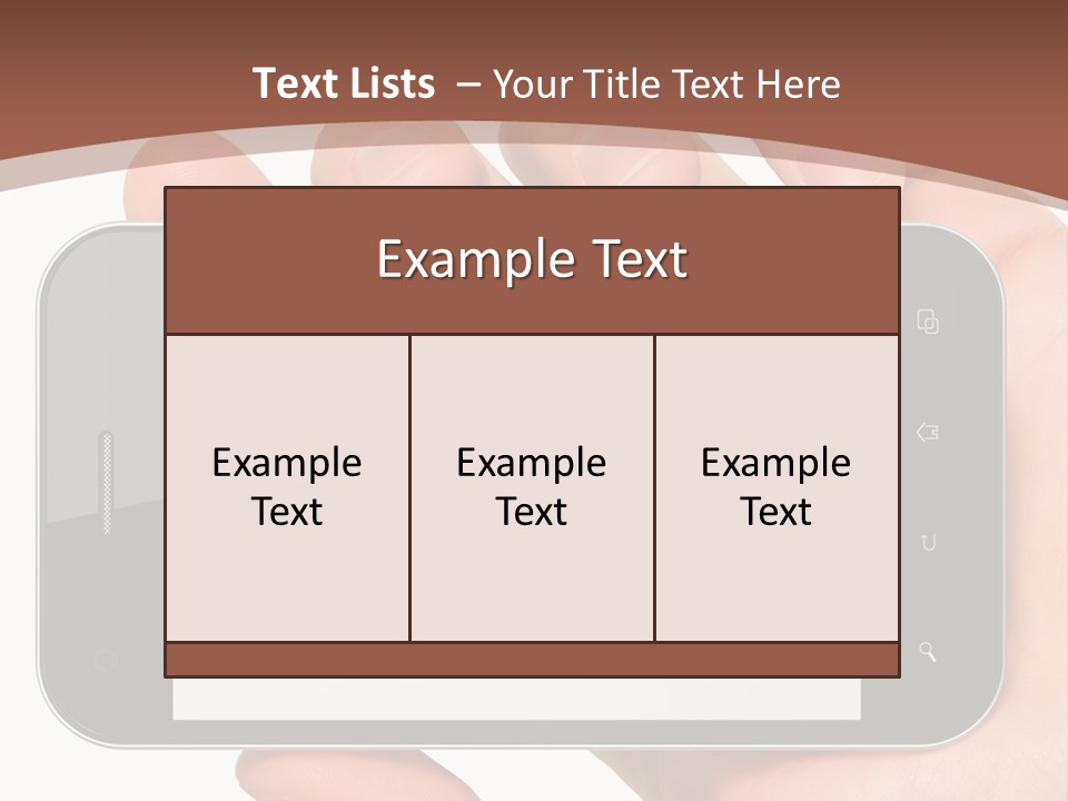 A Person Holding A Cell Phone With A House On It PowerPoint Template