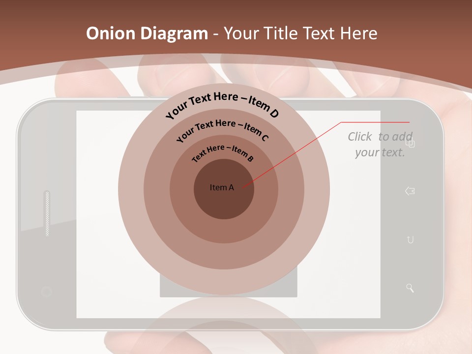 A Person Holding A Cell Phone With A House On It PowerPoint Template