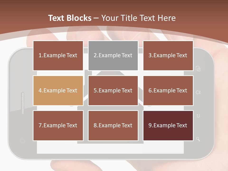 A Person Holding A Cell Phone With A House On It PowerPoint Template