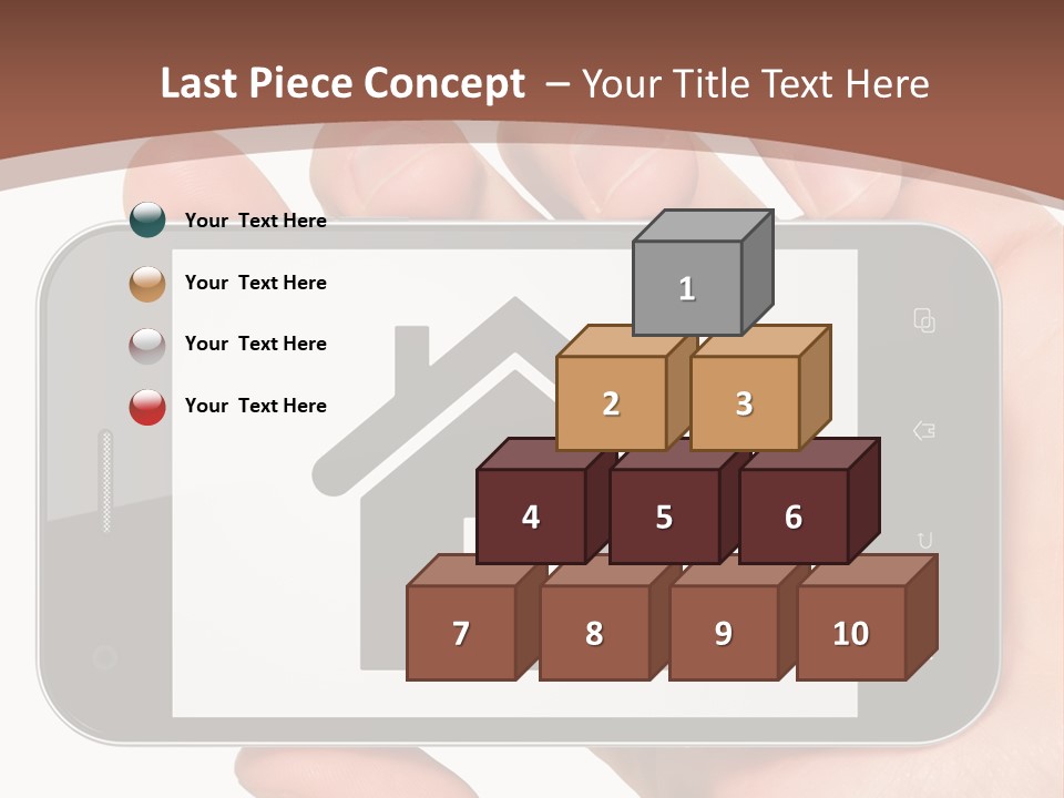 A Person Holding A Cell Phone With A House On It PowerPoint Template