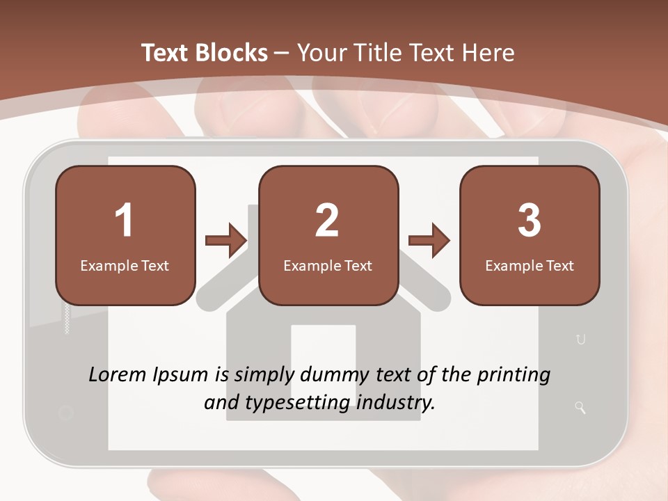 A Person Holding A Cell Phone With A House On It PowerPoint Template