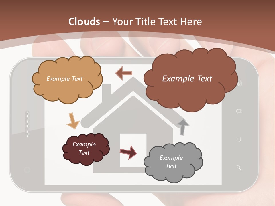 A Person Holding A Cell Phone With A House On It PowerPoint Template