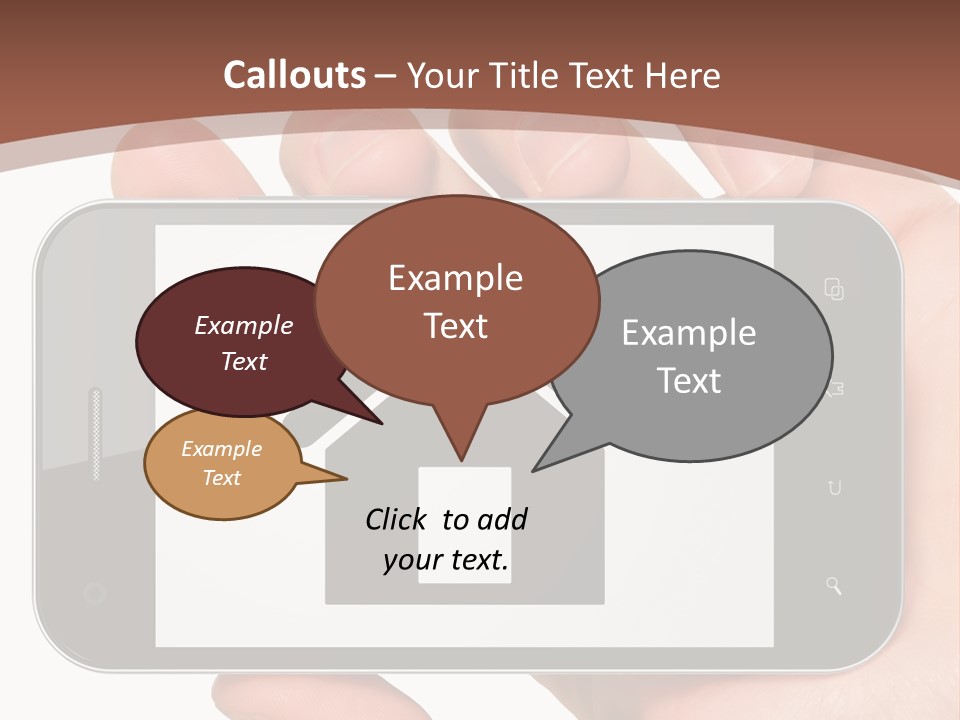 A Person Holding A Cell Phone With A House On It PowerPoint Template