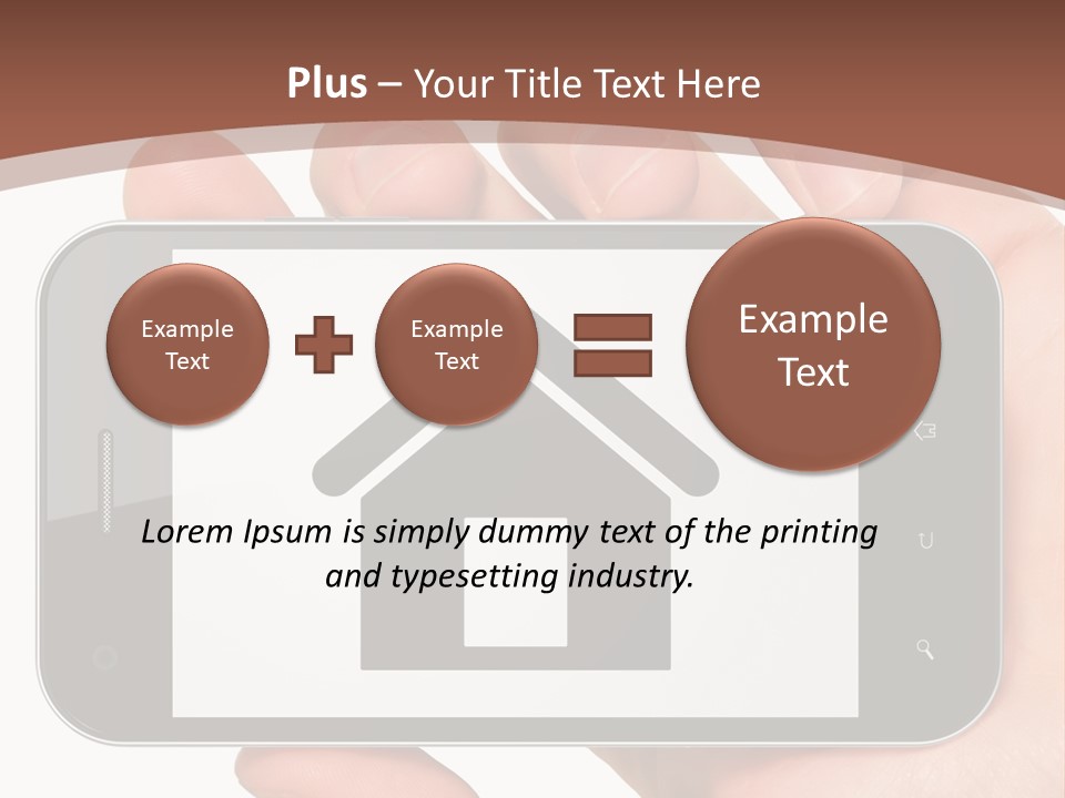 A Person Holding A Cell Phone With A House On It PowerPoint Template