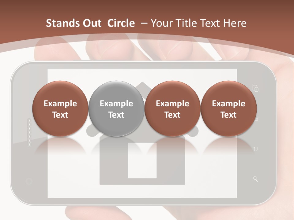 A Person Holding A Cell Phone With A House On It PowerPoint Template