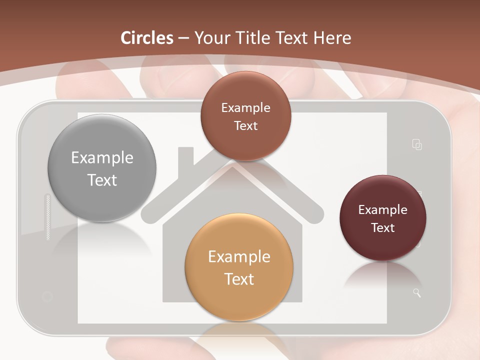 A Person Holding A Cell Phone With A House On It PowerPoint Template