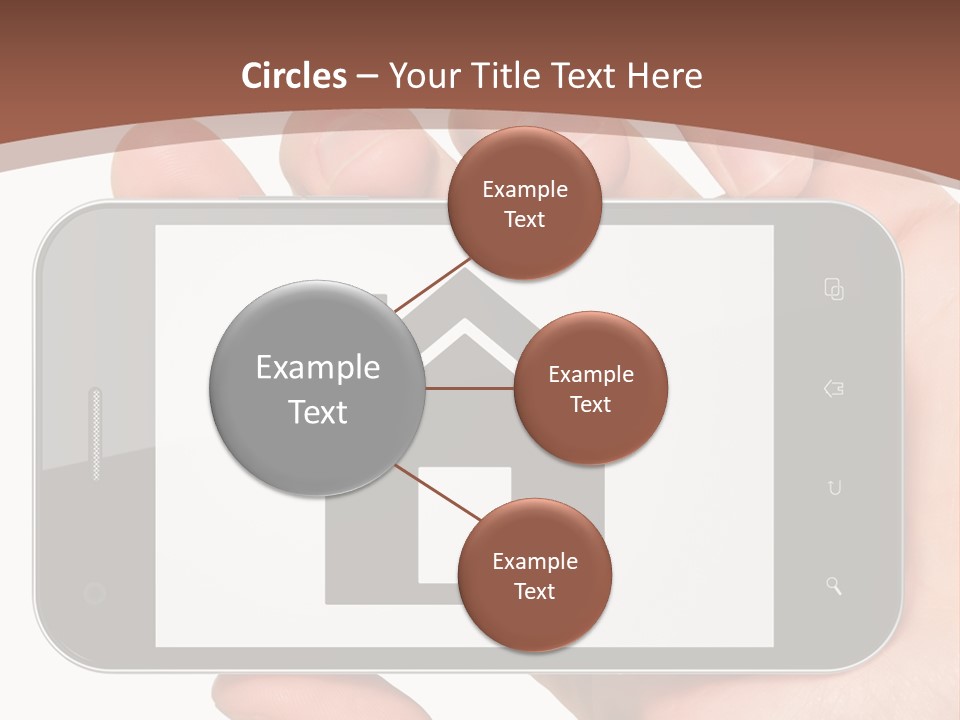 A Person Holding A Cell Phone With A House On It PowerPoint Template