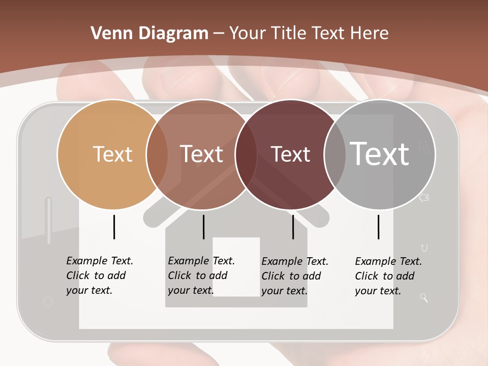 A Person Holding A Cell Phone With A House On It PowerPoint Template