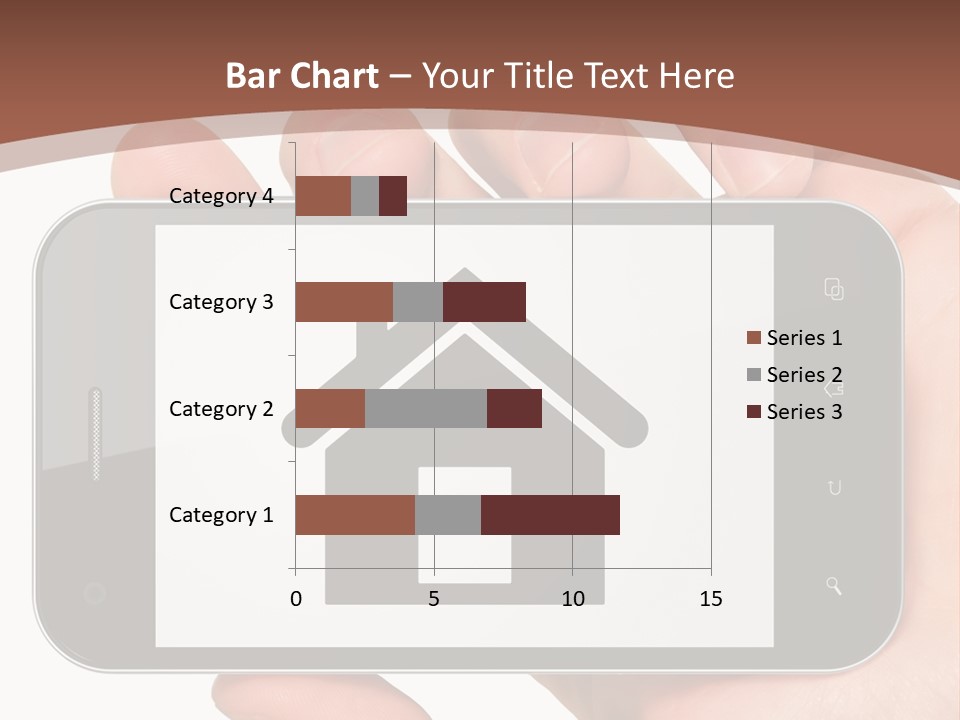 A Person Holding A Cell Phone With A House On It PowerPoint Template