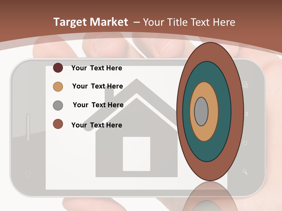 A Person Holding A Cell Phone With A House On It PowerPoint Template