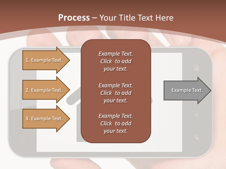 A Person Holding A Cell Phone With A House On It PowerPoint Template
