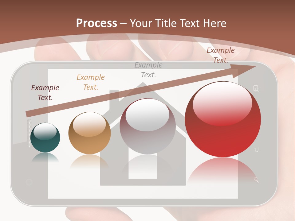 A Person Holding A Cell Phone With A House On It PowerPoint Template