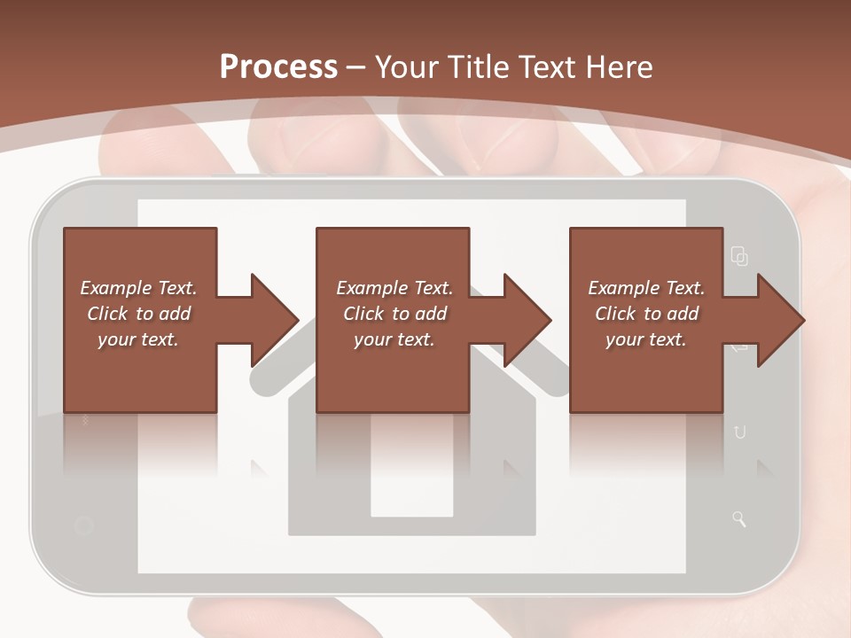 A Person Holding A Cell Phone With A House On It PowerPoint Template