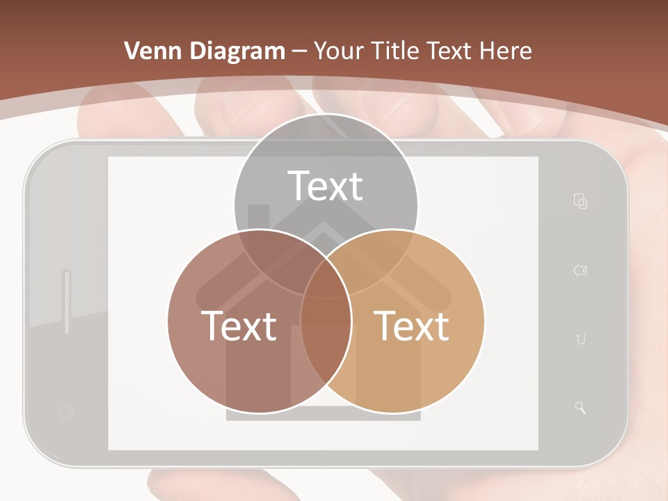 A Person Holding A Cell Phone With A House On It PowerPoint Template