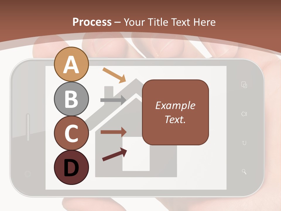 A Person Holding A Cell Phone With A House On It PowerPoint Template