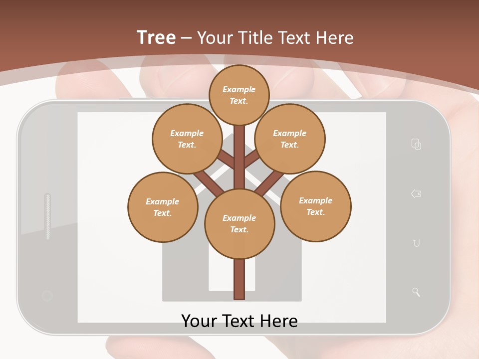 A Person Holding A Cell Phone With A House On It PowerPoint Template