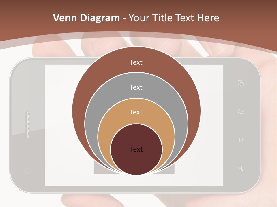 A Person Holding A Cell Phone With A House On It PowerPoint Template