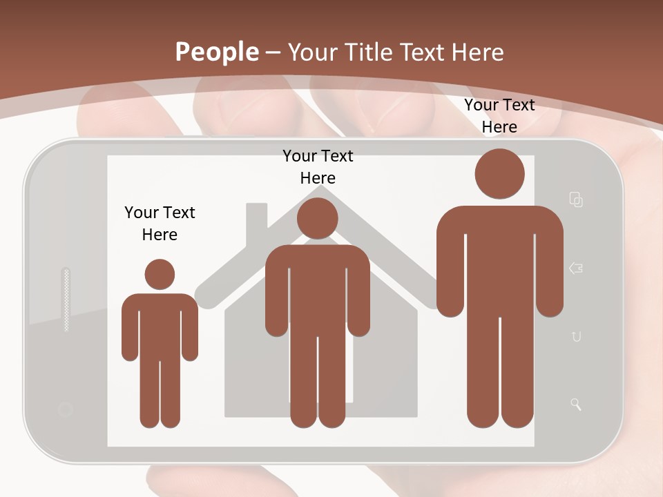 A Person Holding A Cell Phone With A House On It PowerPoint Template