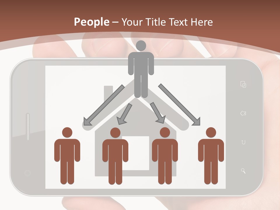 A Person Holding A Cell Phone With A House On It PowerPoint Template