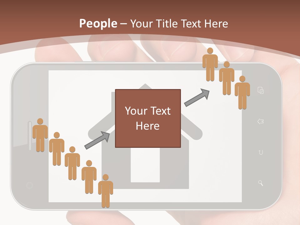 A Person Holding A Cell Phone With A House On It PowerPoint Template