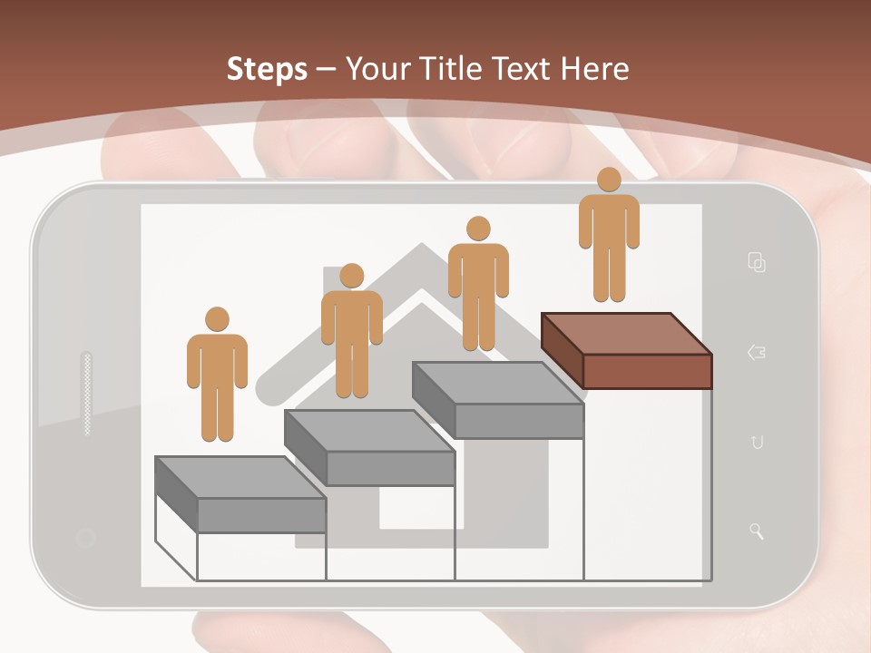 A Person Holding A Cell Phone With A House On It PowerPoint Template