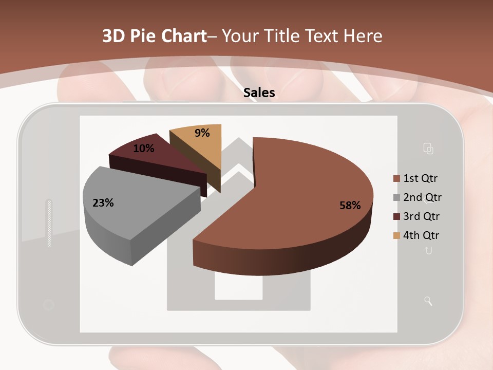 A Person Holding A Cell Phone With A House On It PowerPoint Template