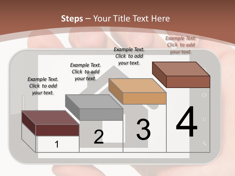A Person Holding A Cell Phone With A House On It PowerPoint Template