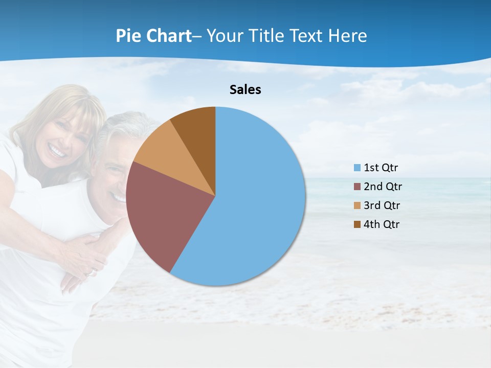A Man And Woman Are Hugging On The Beach PowerPoint Template