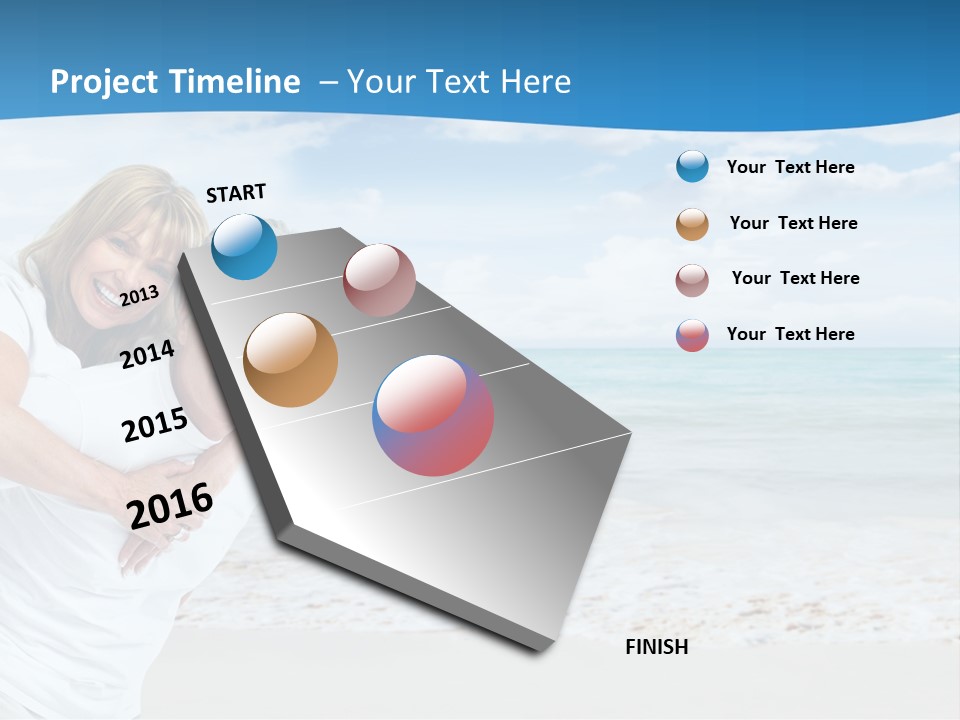 A Man And Woman Are Hugging On The Beach PowerPoint Template