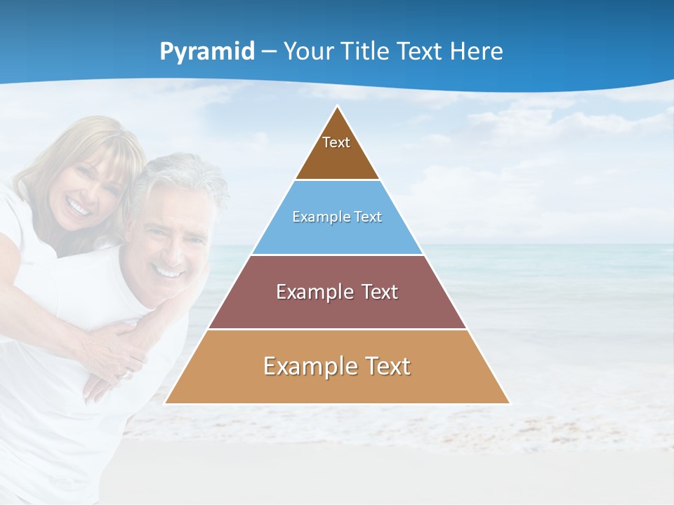 A Man And Woman Are Hugging On The Beach PowerPoint Template