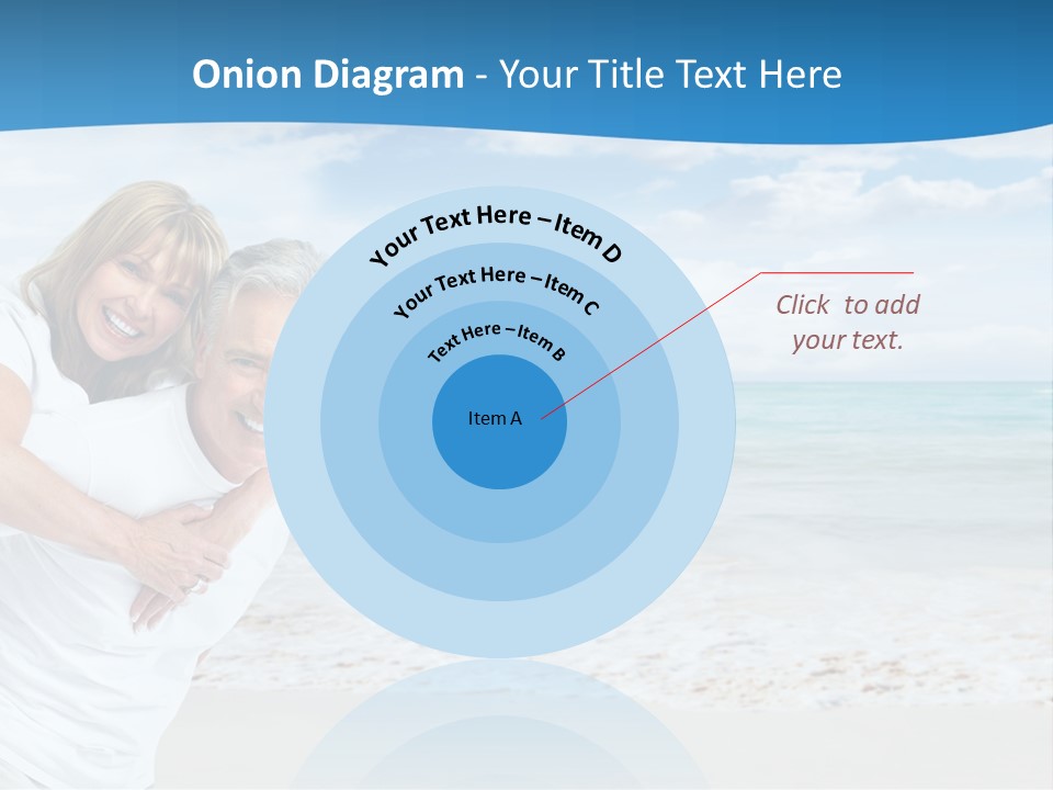 A Man And Woman Are Hugging On The Beach PowerPoint Template