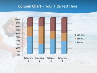 A Man And Woman Are Hugging On The Beach PowerPoint Template
